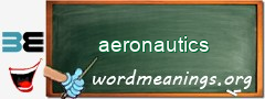 WordMeaning blackboard for aeronautics